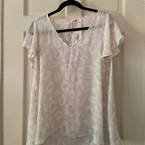 Light pink & white patterned top